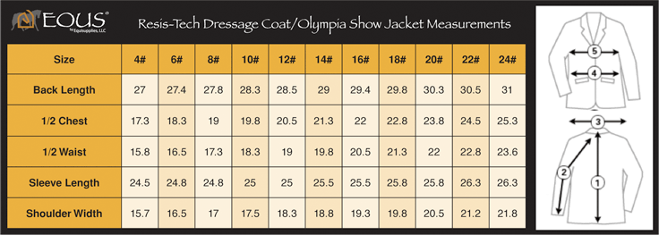 Size Chart - Dress Coat
